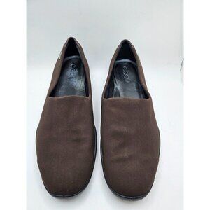 ECCO Rise‎ GTX Slip On Wedge Comfort Shoes Size 38 (7 - 7.5) Brown Gore-Tex